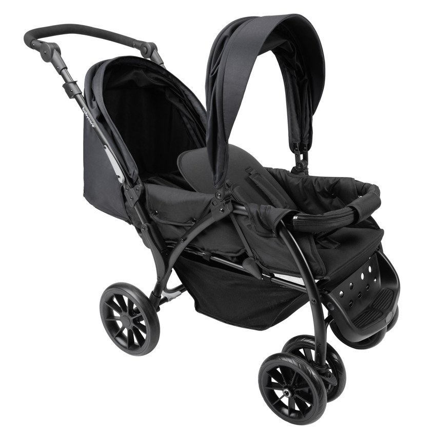 Poussette double pour enfants d'âge rapproché noir 