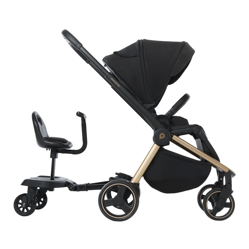 Planche à roulettes avec assise Tony pour poussette noir 