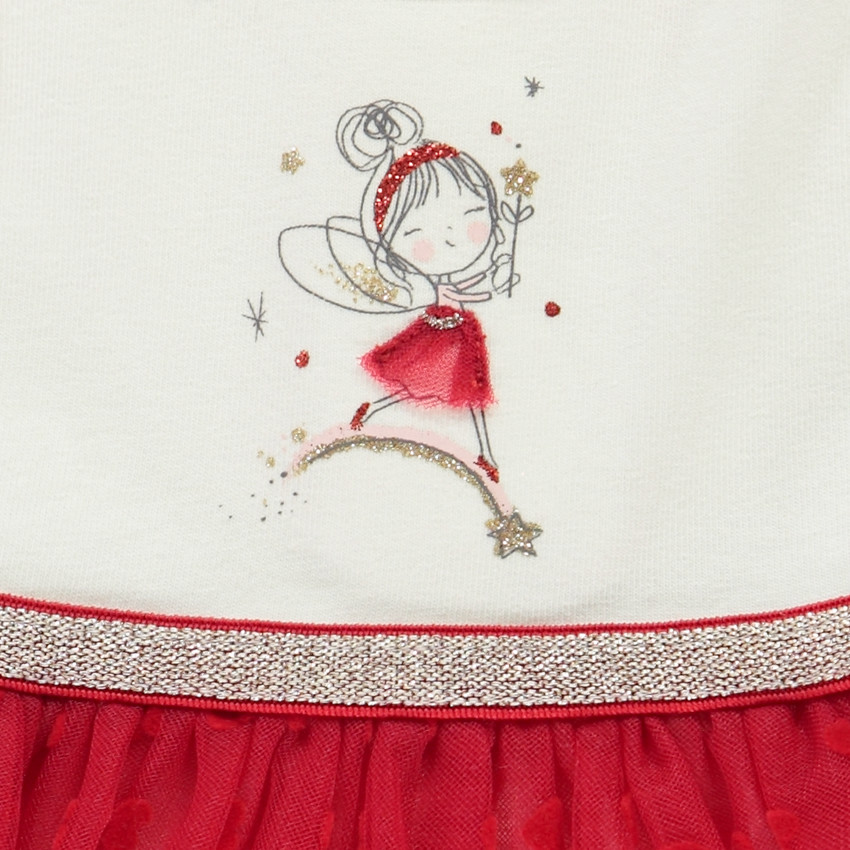 Feestjurk met 2-in-1 effect en hartjes voor baby meisjes 