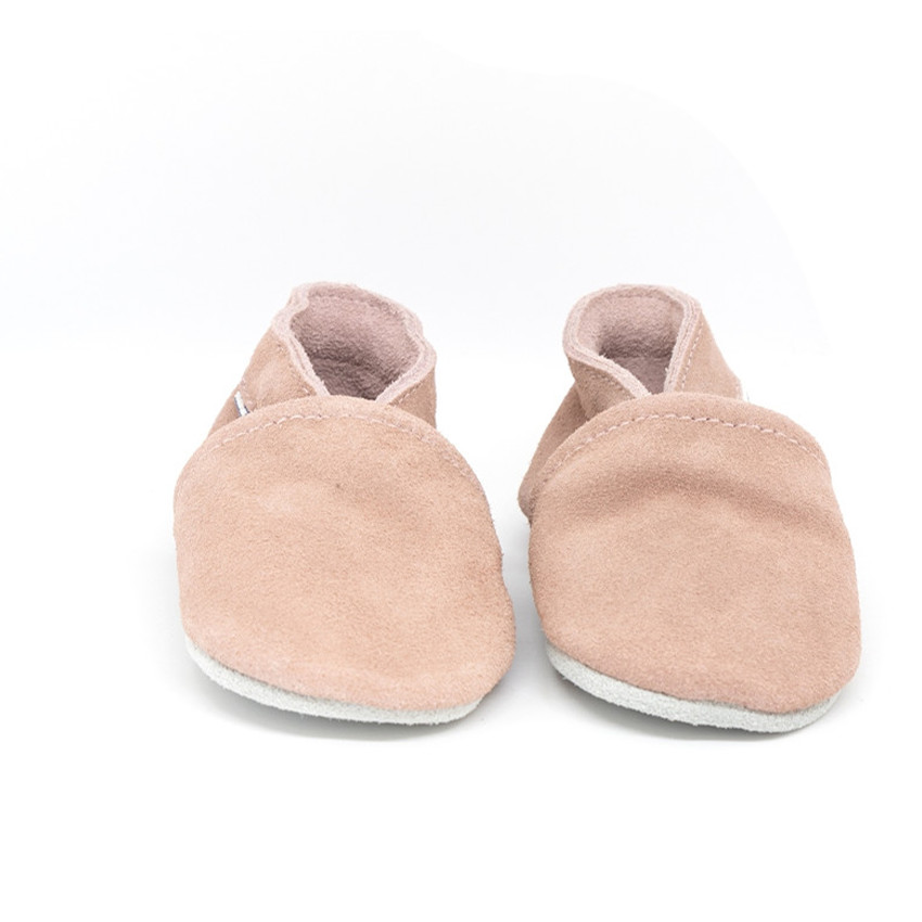 Slofjes Babysoft 6-12M in suede leder Antique 