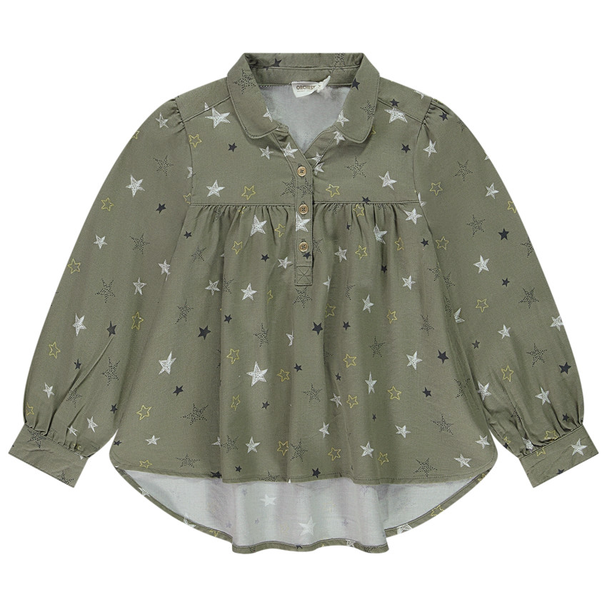 Tunique manches longues imprimé étoiles pour fille 