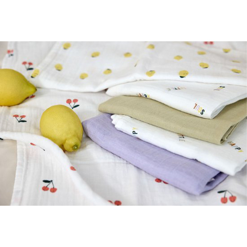 Langes Tétra 85x85cm Happy Fruits Lemon 3pcs 