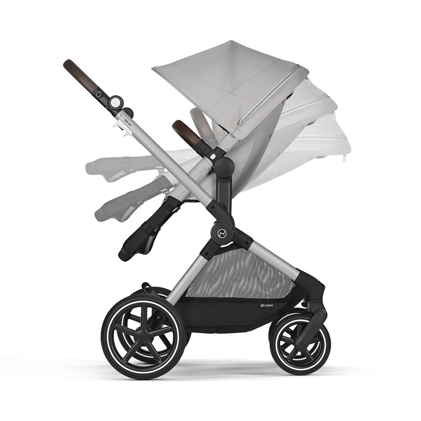 Kinderwagen Eos Lux Silver 2-in-1 Lava Grey 