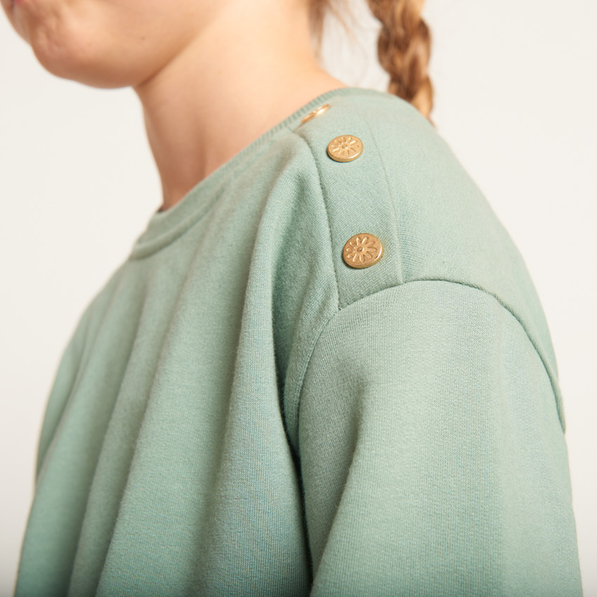 Robe bi-matière effet 2 en 1 fantaisie pour fille  