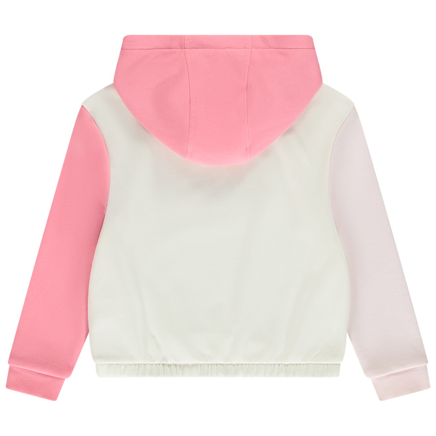 Sweat molleton effet color block print cœur pour fille 