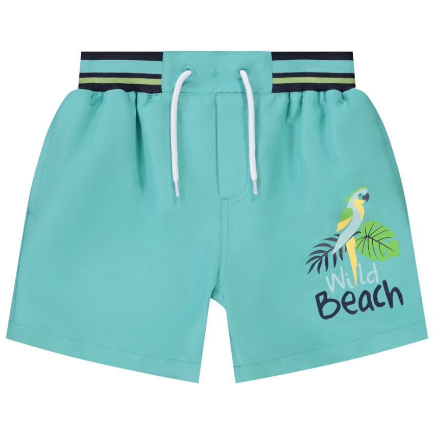 Short de bain en microfibre polyester print fantaisie pour garçon 