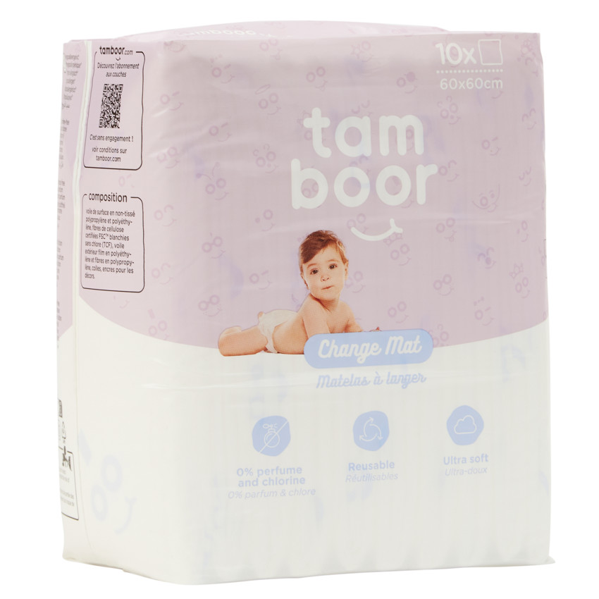 Set van 10 wegwerp onderleggers 60 x 60 cm 