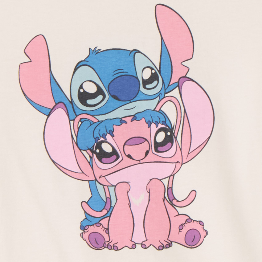 T-shirt manches courtes Stitch & Angel Disney pour fille 
