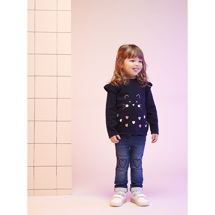 Trui van katoen met fantasieprint voor baby meisjes 