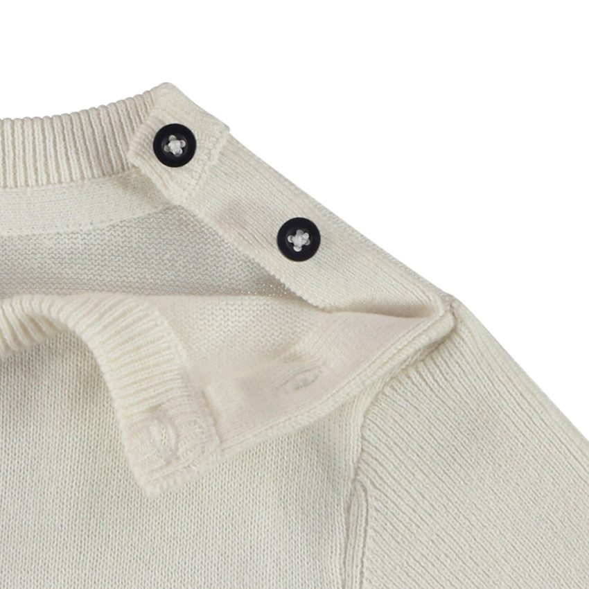 Trui met gebreide fantasie en dinosaurus borduursel voor baby jongen 