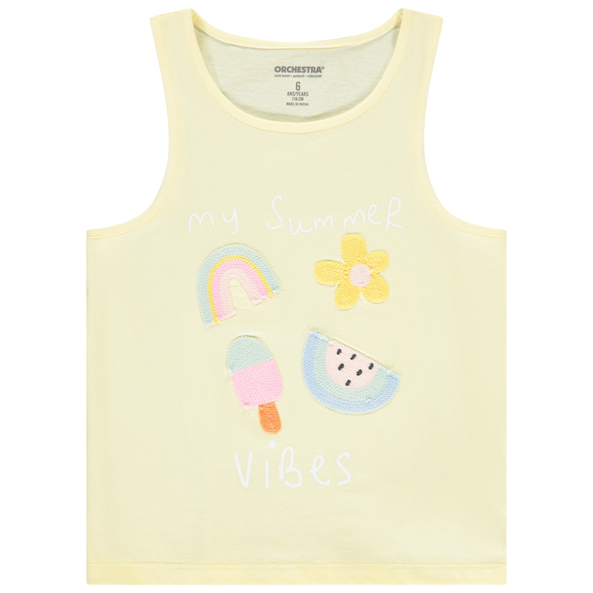 Débardeur à patchs crochet pour fille 