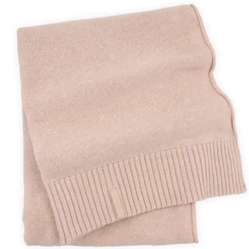 Couverture 4 saisons en cachemire - Vieux Rose - 80x80 cm  