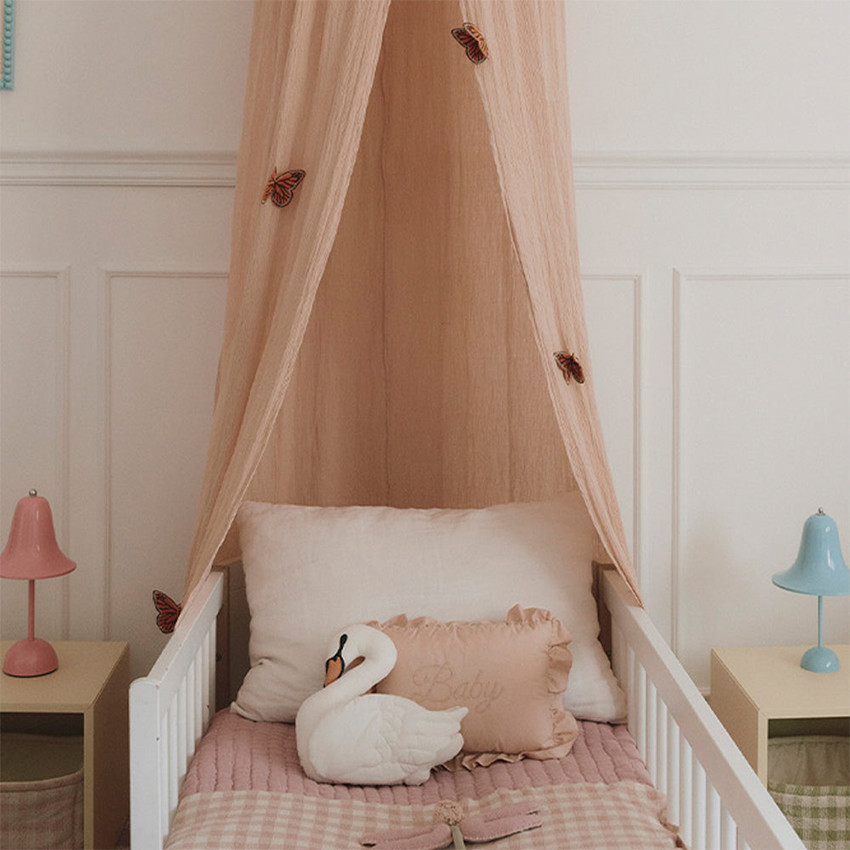 Bedhemel klamboe baldakijn 245 x Ø 50 cm Swan Rose 