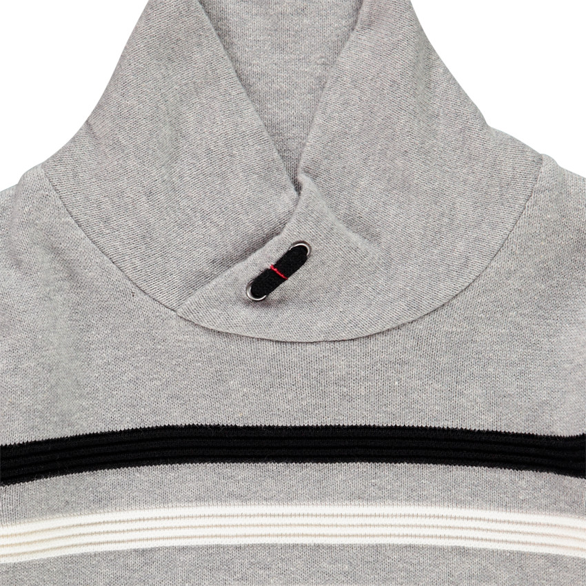 Trui in tricot met strepen in ottomanstof voor jongens 