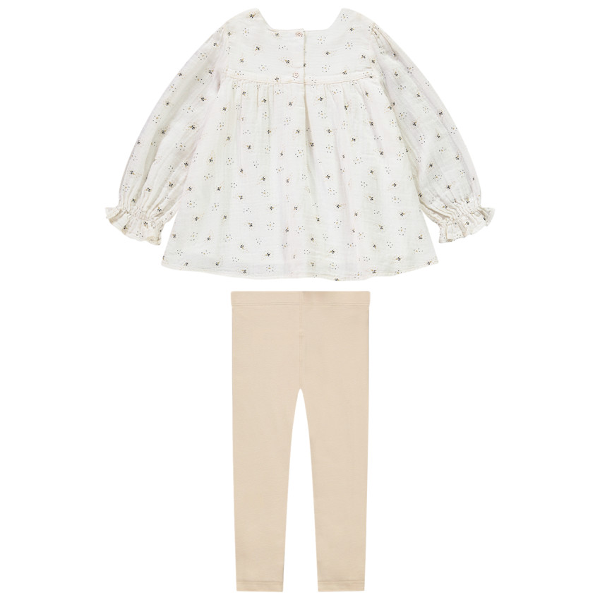 Set van 2 stuks met bedrukte tuniek voor baby meisje 