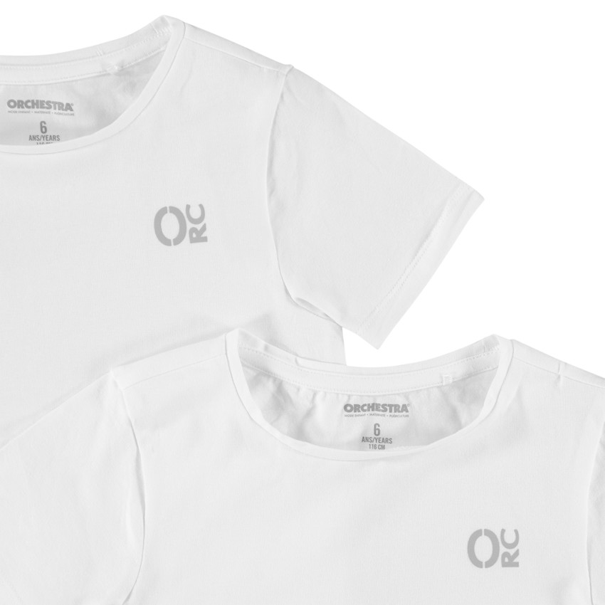 Lot de 2 maillots de corps unis en coton avec logo printé 