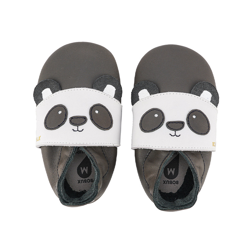 Chaussons en cuir pour bébé Soft Soles taille S - Bam-Boo le Panda 