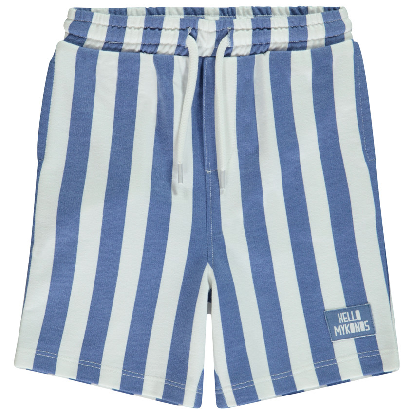 Bermuda en molleton rayé pour bébé garçon 