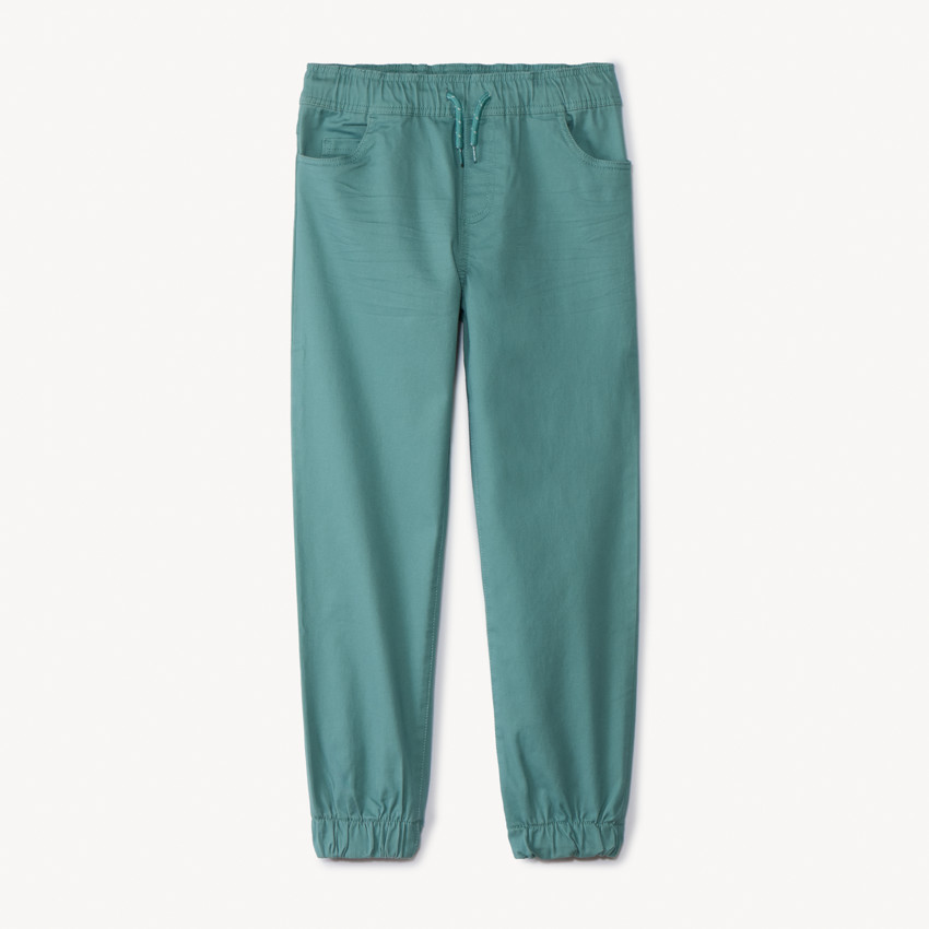 Pantalon jogger en twill uni garçon 