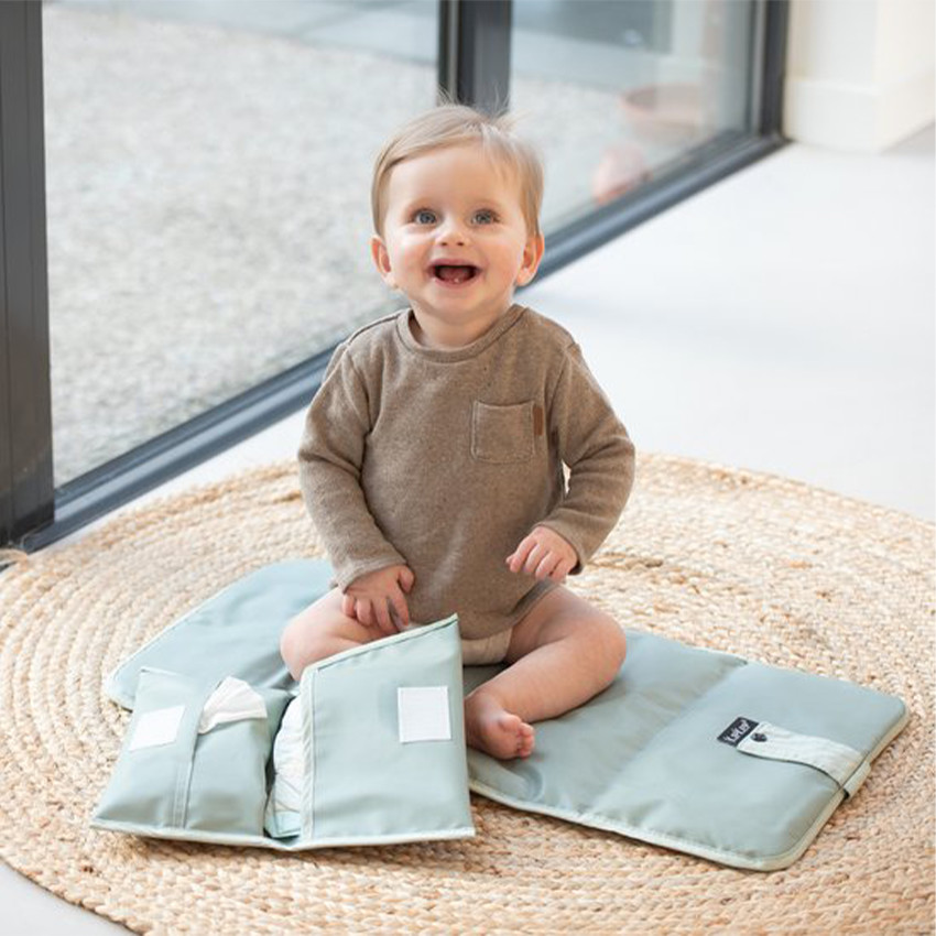 Matelas à langer + étui napper à couches Pale Green 