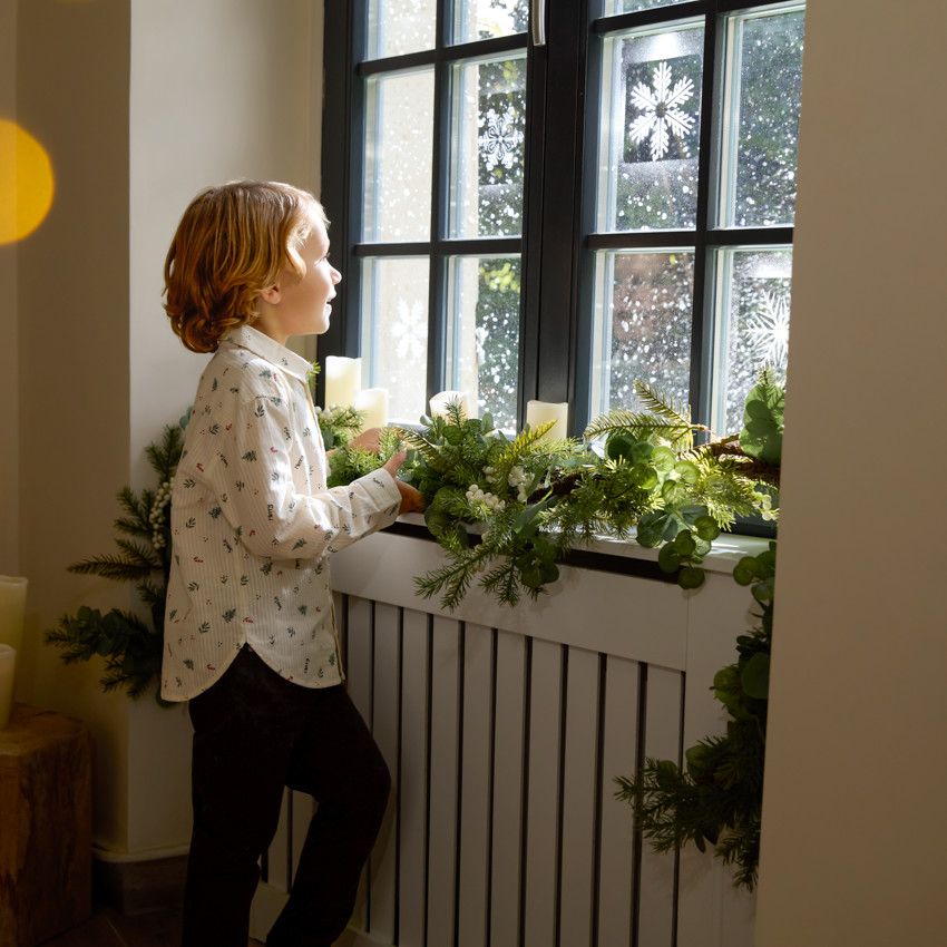 Hemd met lange mouwen en kerstprint voor jongens 