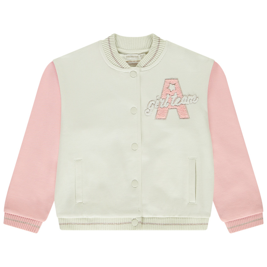 Veste Teddy en molleton effet colorblock pour fille  