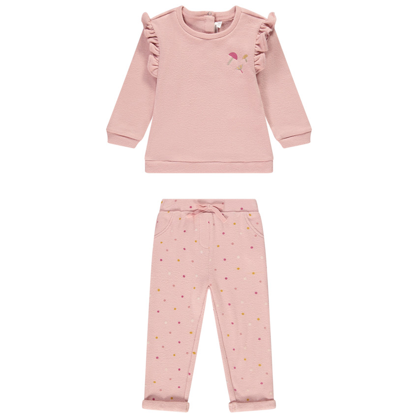 Ensemble de jogging en tricot coupé fantaisie pour bébé fille 