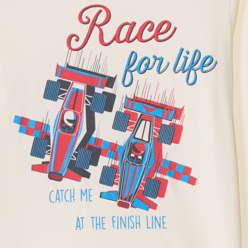 Langarm T-shirt met print voor jongens 