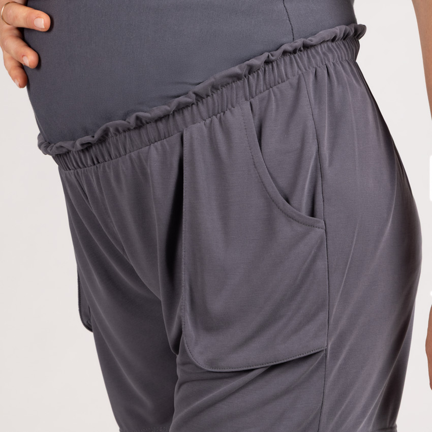 Short de grossesse uni avec bandeau haut 