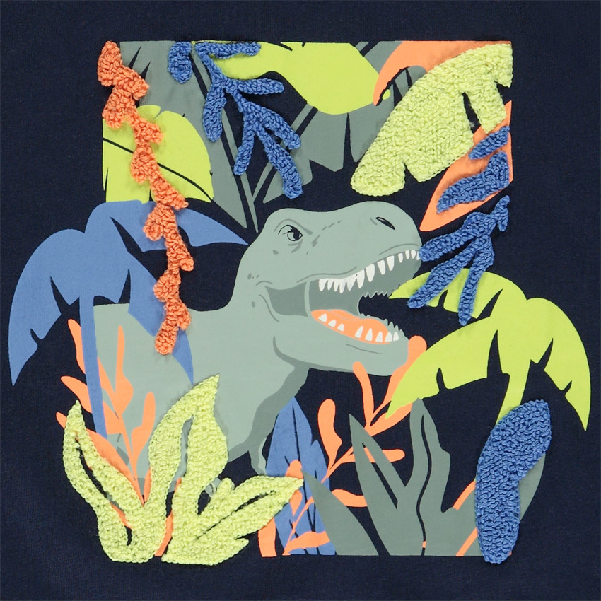 T-shirt manches courtes uni fantaisie dinosaure pour garçon  