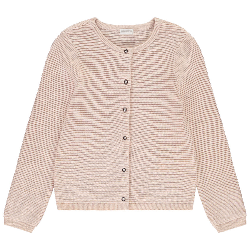 Groot gebreid vest met lurex voor meisjes 