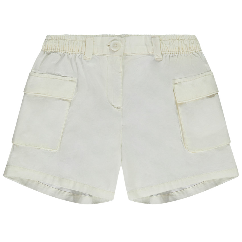 Short van stof met zakken en elastische taille voor meisjes 