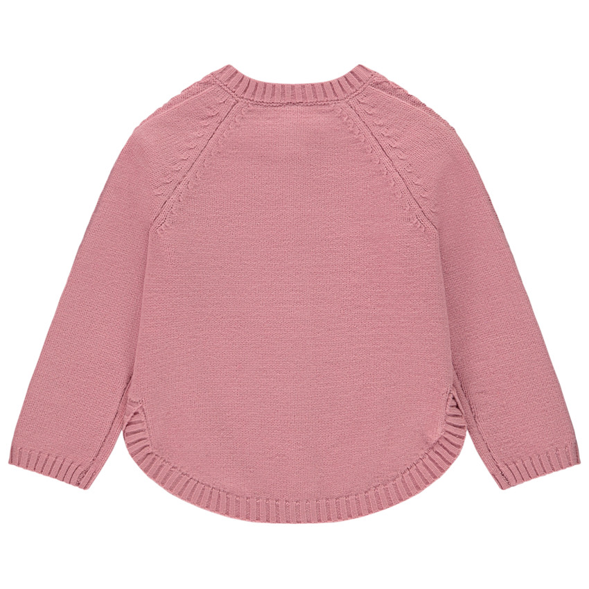 Gemaakt gebreid fantasie poncho vest voor baby meisje 