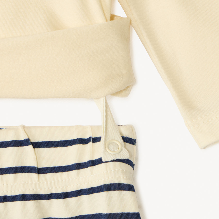 Pyjama léger 2 pièces chat pour bébé fille avec finitions différentes selon l'âge 