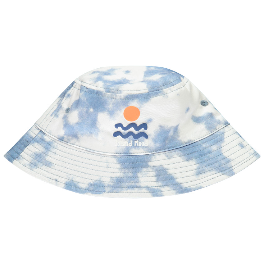 Bob T-shirt met tie-dye effect en puff print golven voor baby jongen 