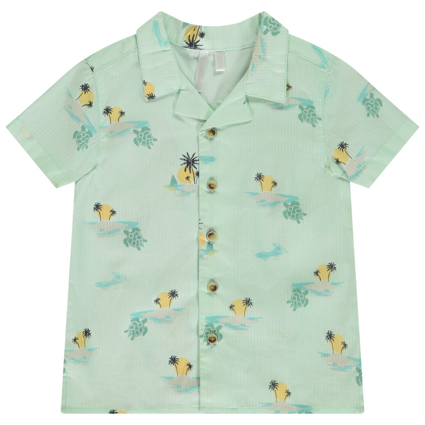 Chemise manches courtes imprimé îles pour bébé garçon 