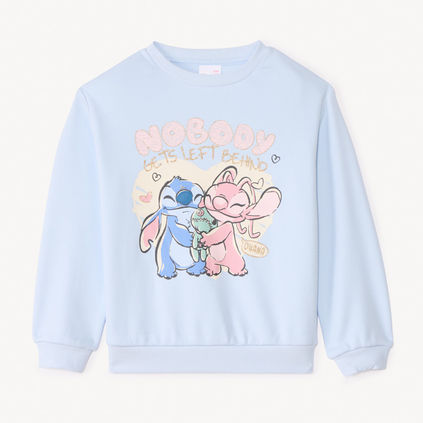 Sweat molleton Stitch & Angel Disney pour fille 