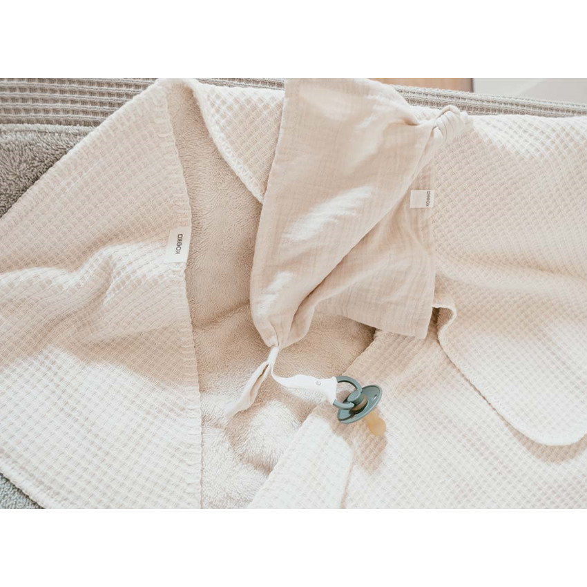 Couverture enveloppante éponge Malaga 100x100cm Warm white 