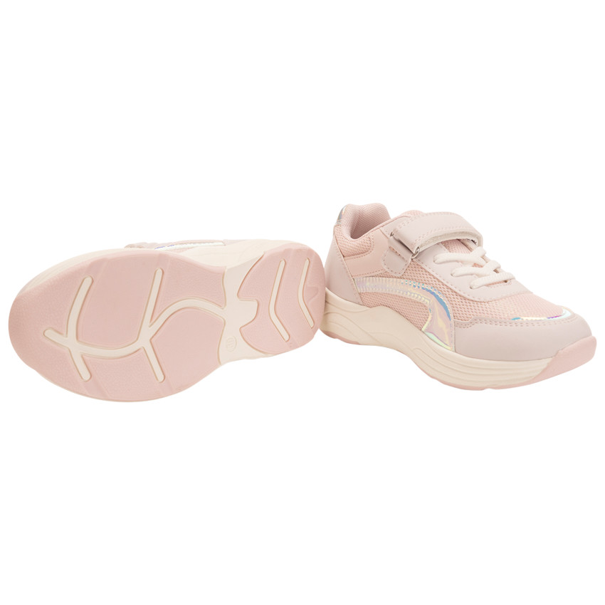 Iriserende sportsneakers in mesh voor meisjes 