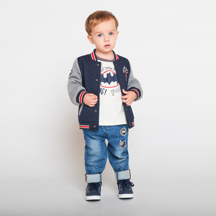 Batman Warner slim fit jeans voor babyjongens stone kleur 