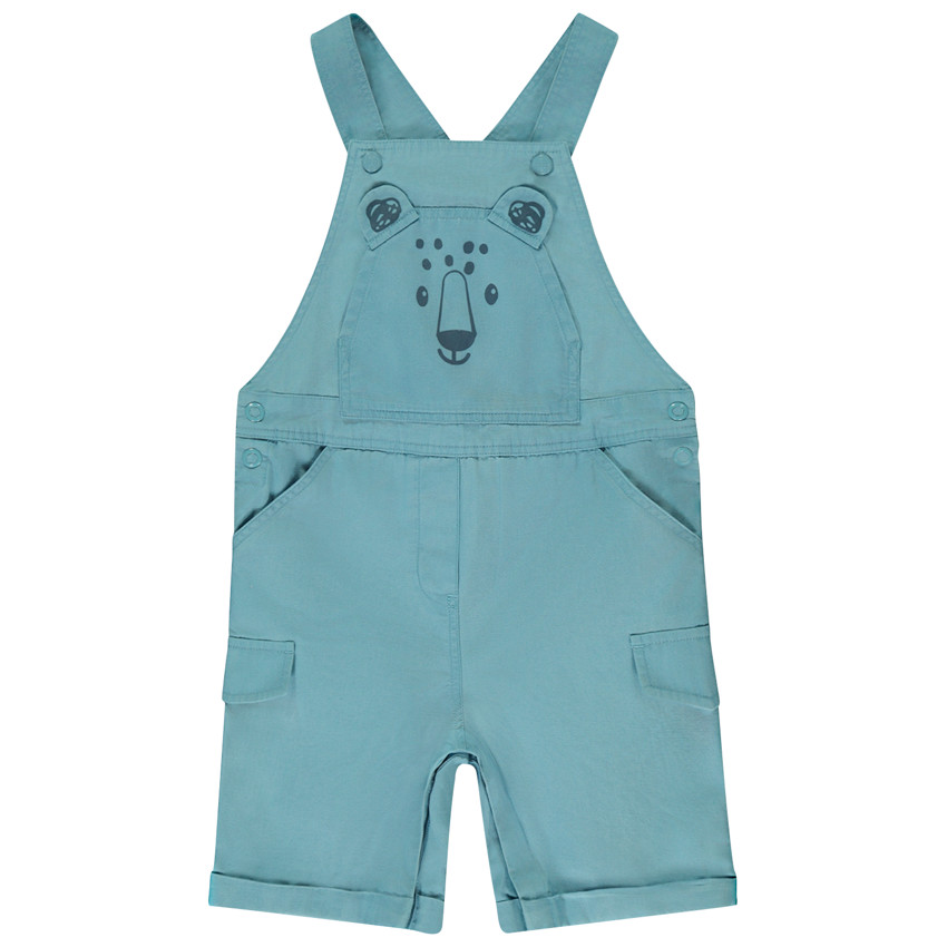 Korte salopette met speelse tijgerprint voor baby jongen 