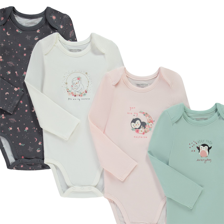 Set van 7 bodies in jersey met fantasieprint voor meisjes 