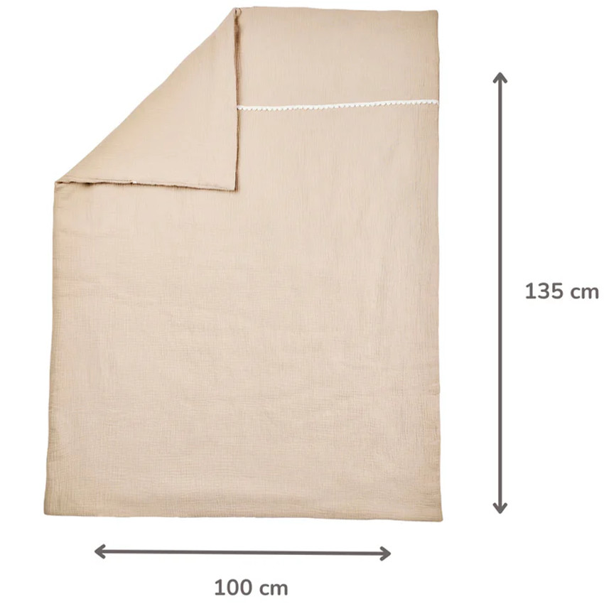 Deken - Tetra katoen - Fanfan - Zand - 100x135 cm -  