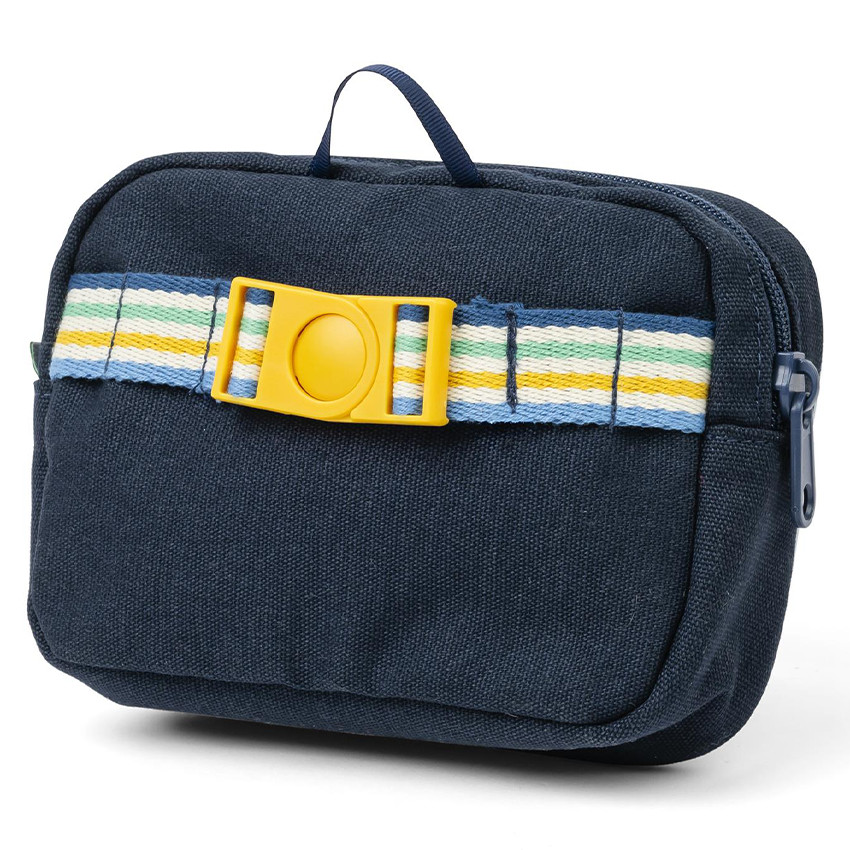 Pochette en velours avec sangle Bleu Jules 