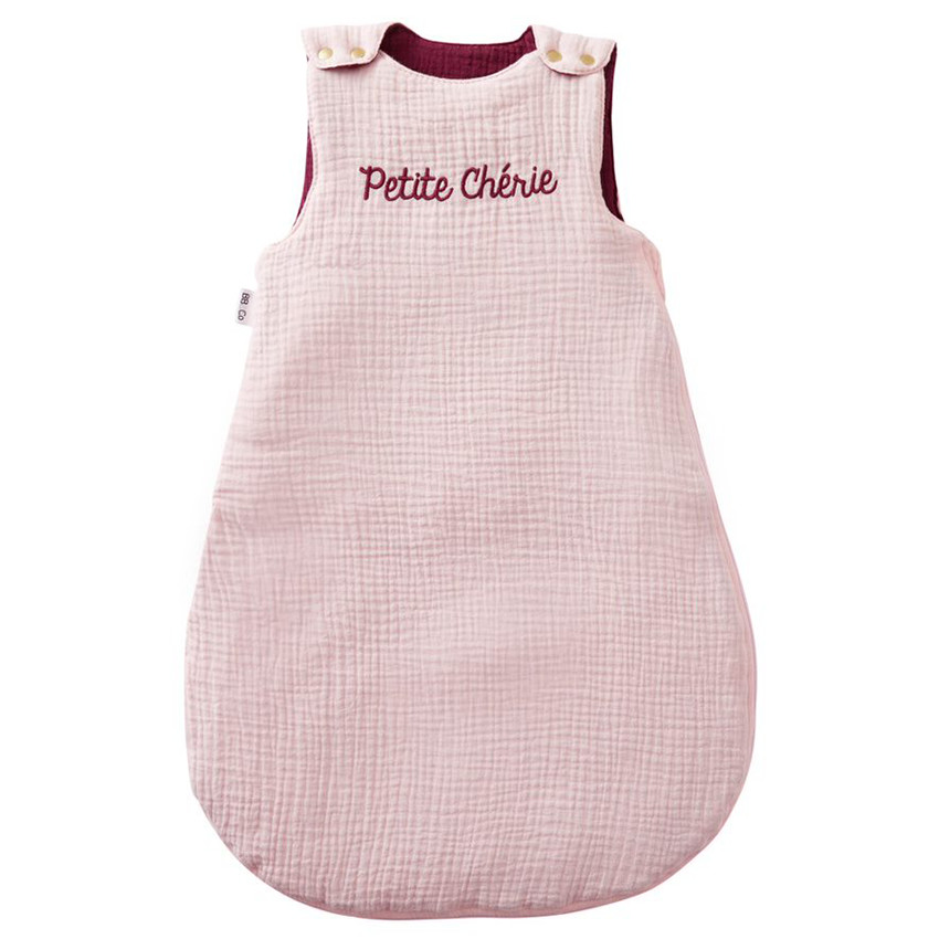 Gigoteuse sans manches réversible Girly Chic Petite Chérie 0-6 mois - Blush/Prune 