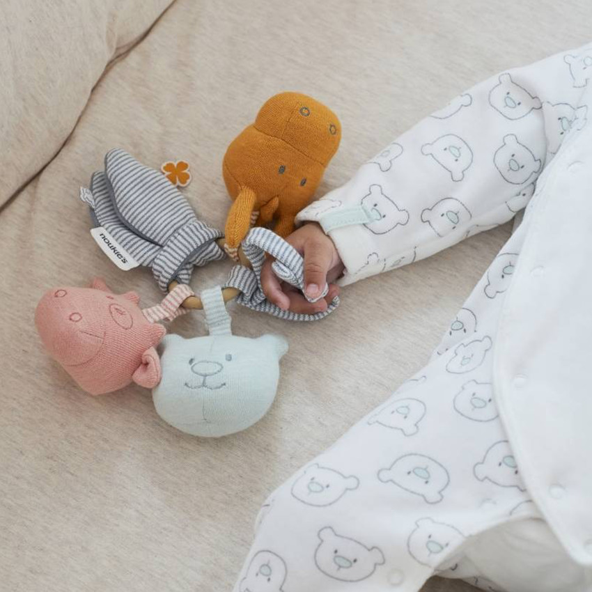 Activiteitenhanger knuffels van katoen - Veelkleurig 