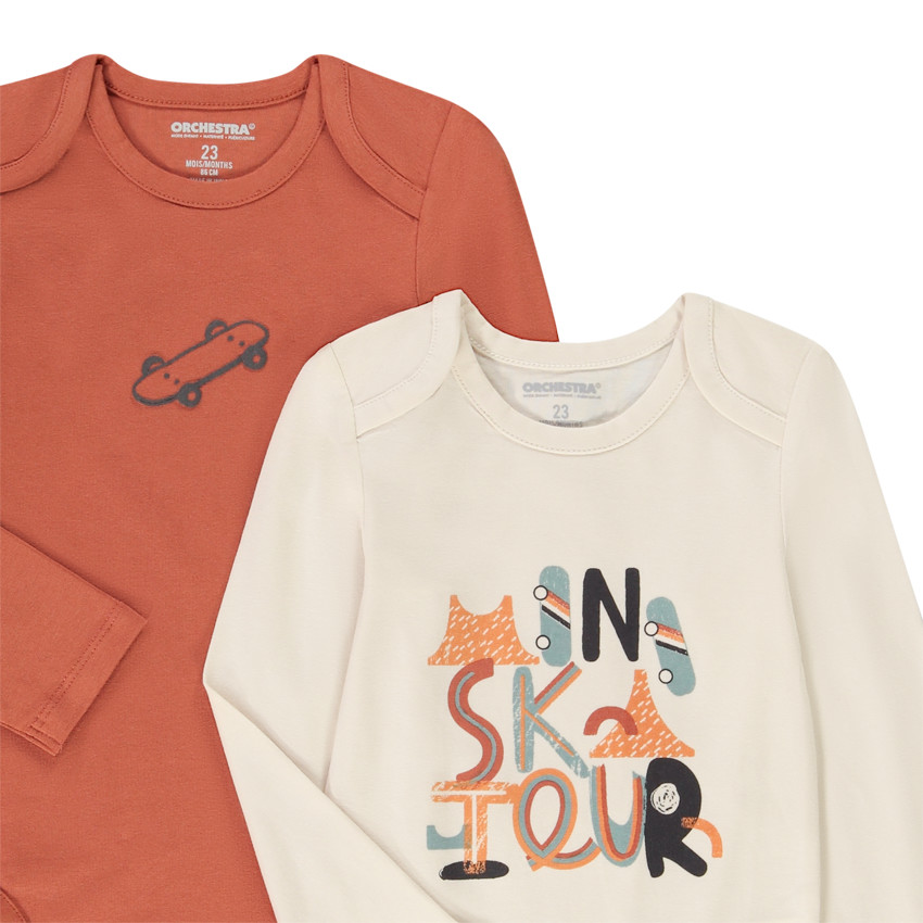 Lot de 5 bodies en jersey pour bébé garçon 