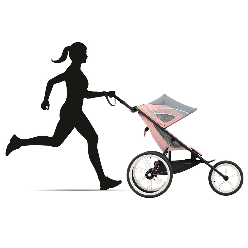 Châssis poussette running AVI - Black/Pink 
