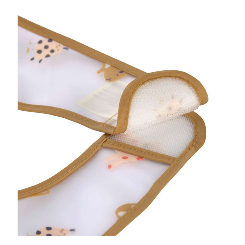 Bavoir avec poche Little Mateys 6m/24m - Orange Spicy 2 pièces 