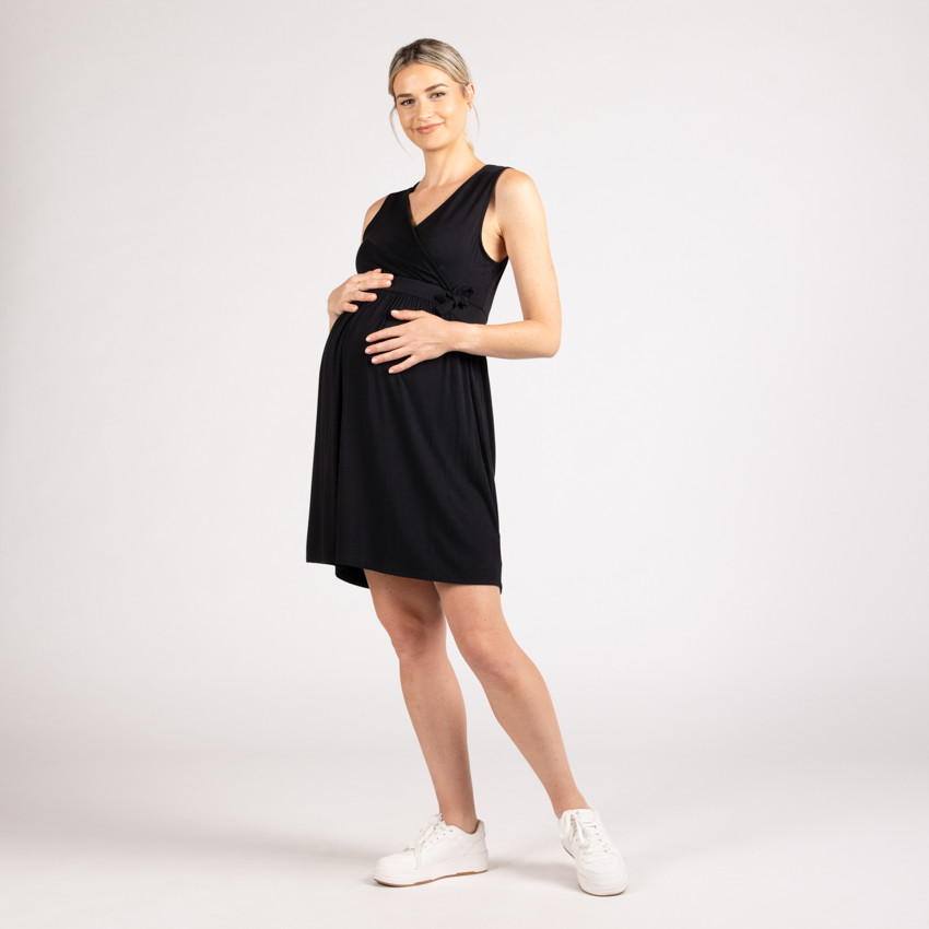 Robe de grossesse et d'allaitement effet cache-cœur 